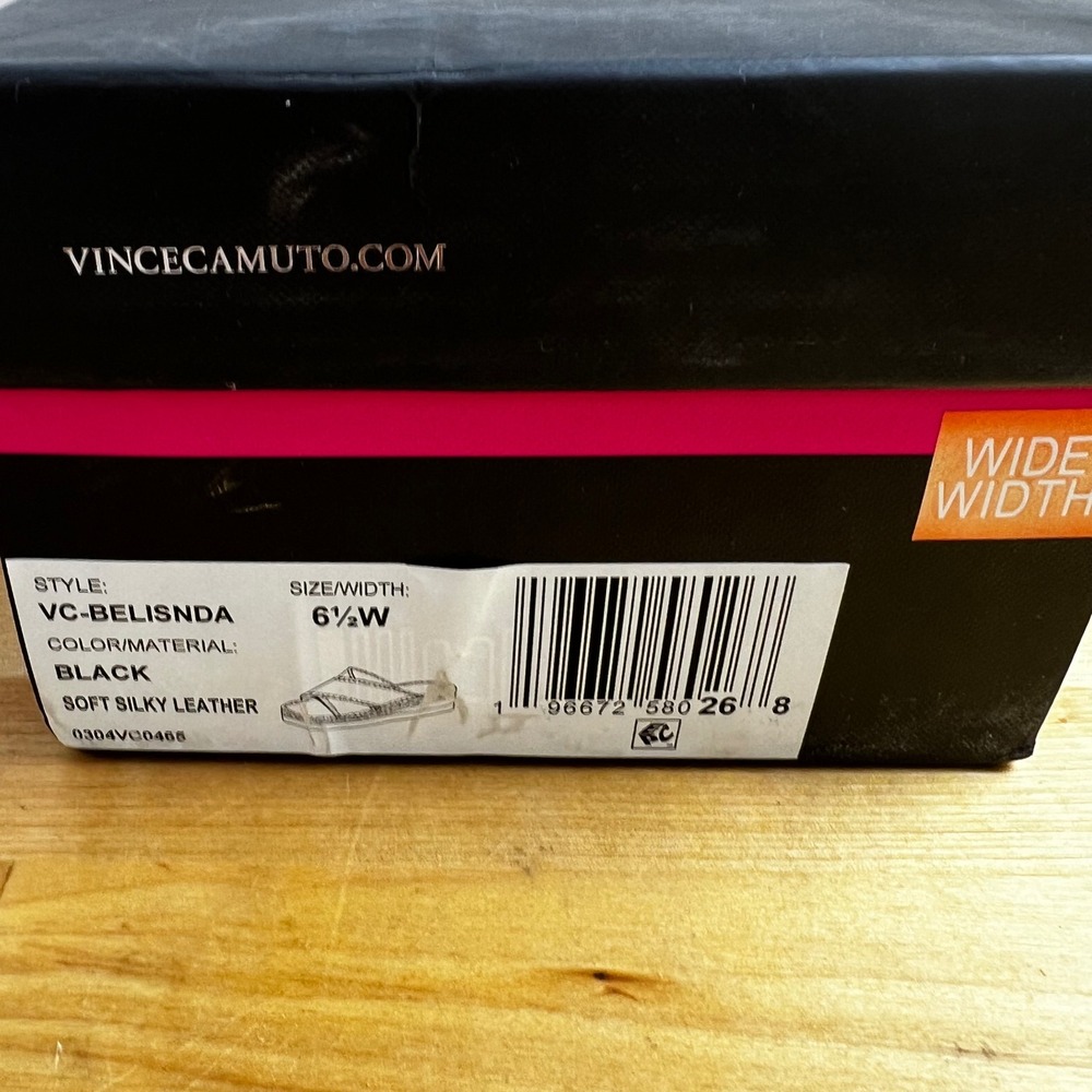 Vince Camuto Belinda Black Espadrille Slide Sandals Wide Width - Picture 13 of 13